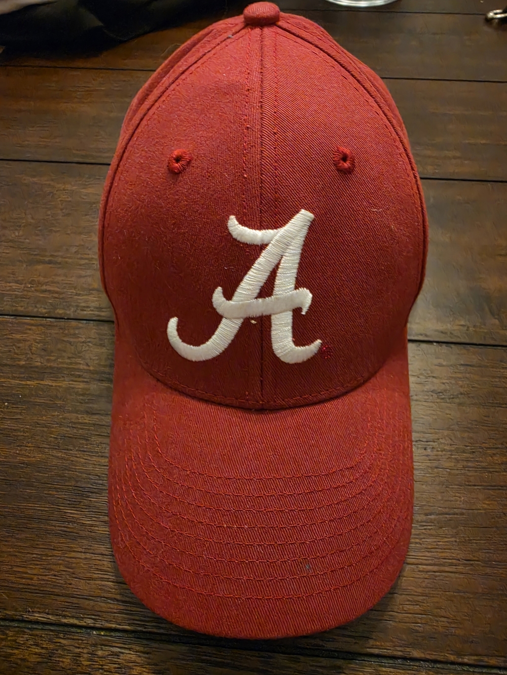 Alabama Crimson Tide Script A Red Baseball Cap - White Logo